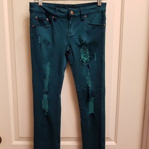 PUZZLE JEANS Distressed Denim Skinny SIZE 5/6